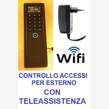 SISTEMA CONTROLLO ACCESSI PER ESTERNO (IP53) MOD. 1951-RFID/WIFI CON LETTORE DI TESSERE, SOFTWARE, ALIMENTATORE E E CORSO DI ISTRUZIONE SOFTWARE IN TELEASSISTENZA PER 2 MESI